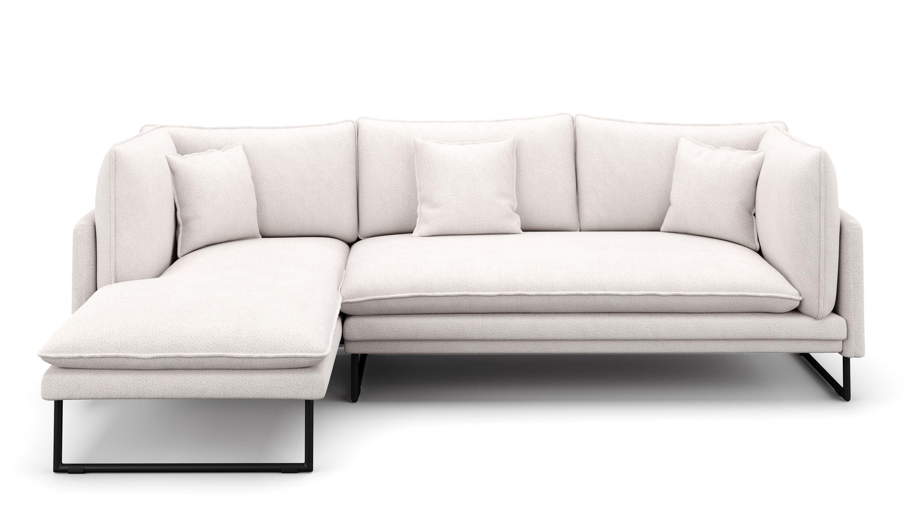 Ecksofa Bouclé MARISA links creme