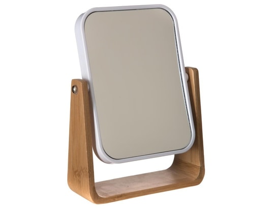 ATMOSPHERA - Paris Prix - Miroir à Poser natureo Naturel & Blanc