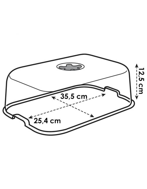 Elho Green Basics Kweekhuis - Kweekbenodigdheden - 35.8x25.5x12.9 cm Transparant M
