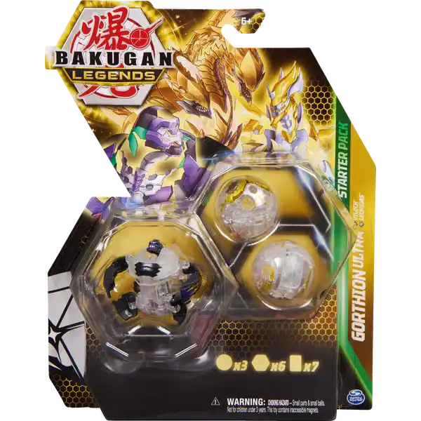 Bakugan Legends Starter Pack mit 3 Bakugan (1 Ultra und 2 Basic Balls), unterschiedliche Varianten