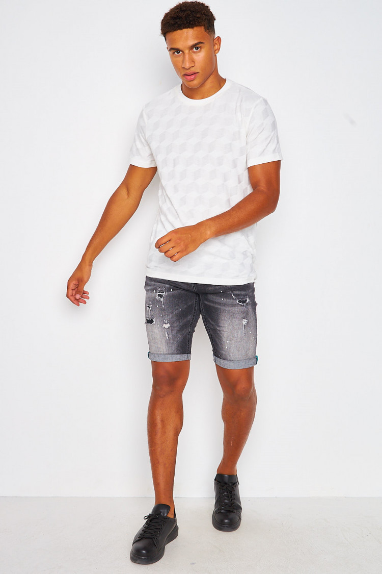 T-shirt blanc imprimé graphique
