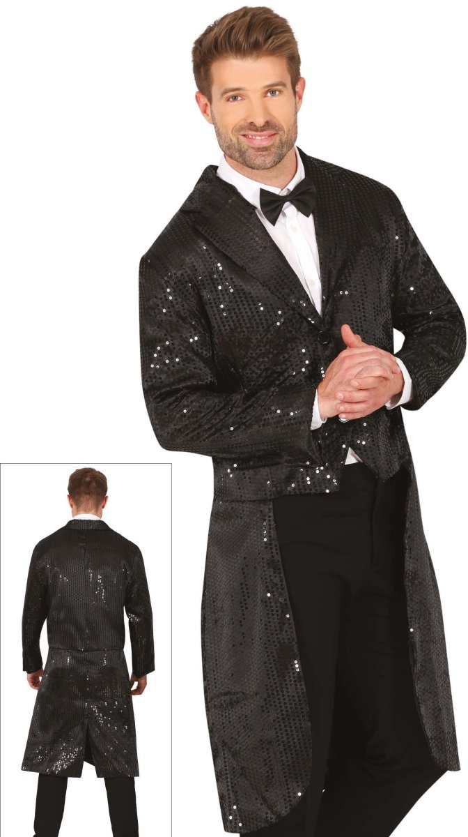 Zwarte Blazer Heren Pailletten