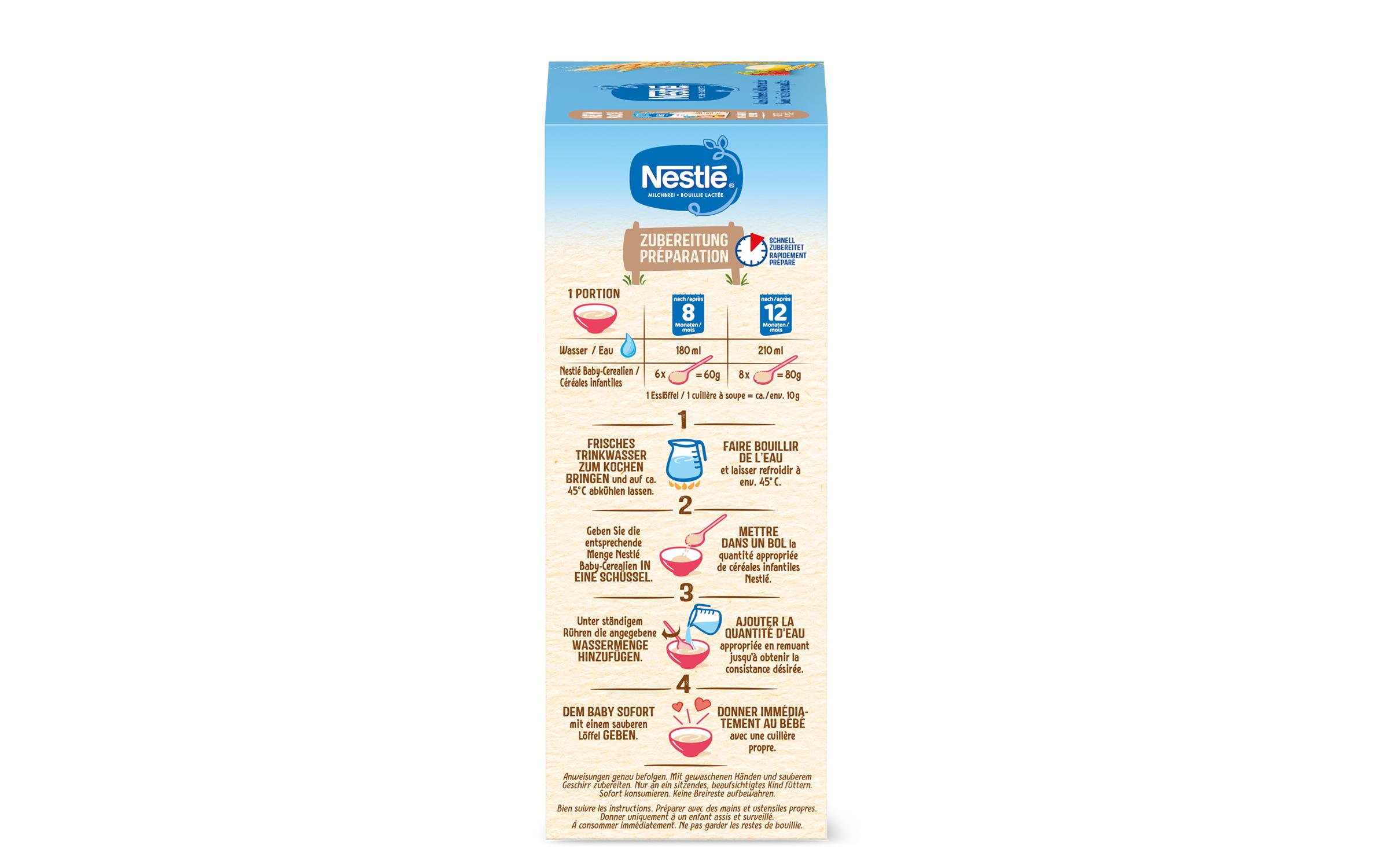 Milchgriess Baby Cereals Banane & Erdbeere 450gGetreidebeikost
