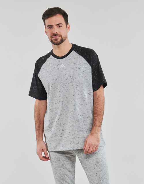 adidas Performance - MEL T-SHIRT - medium grey heather/black melange