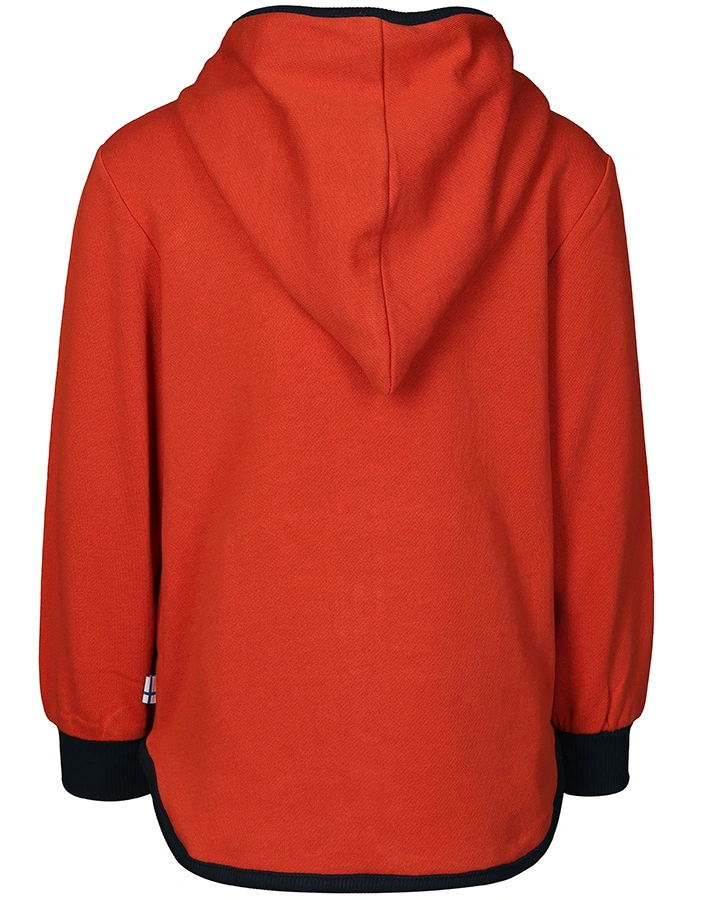 Kapuzen-Sweatjacke JAAKKO in chili/navy