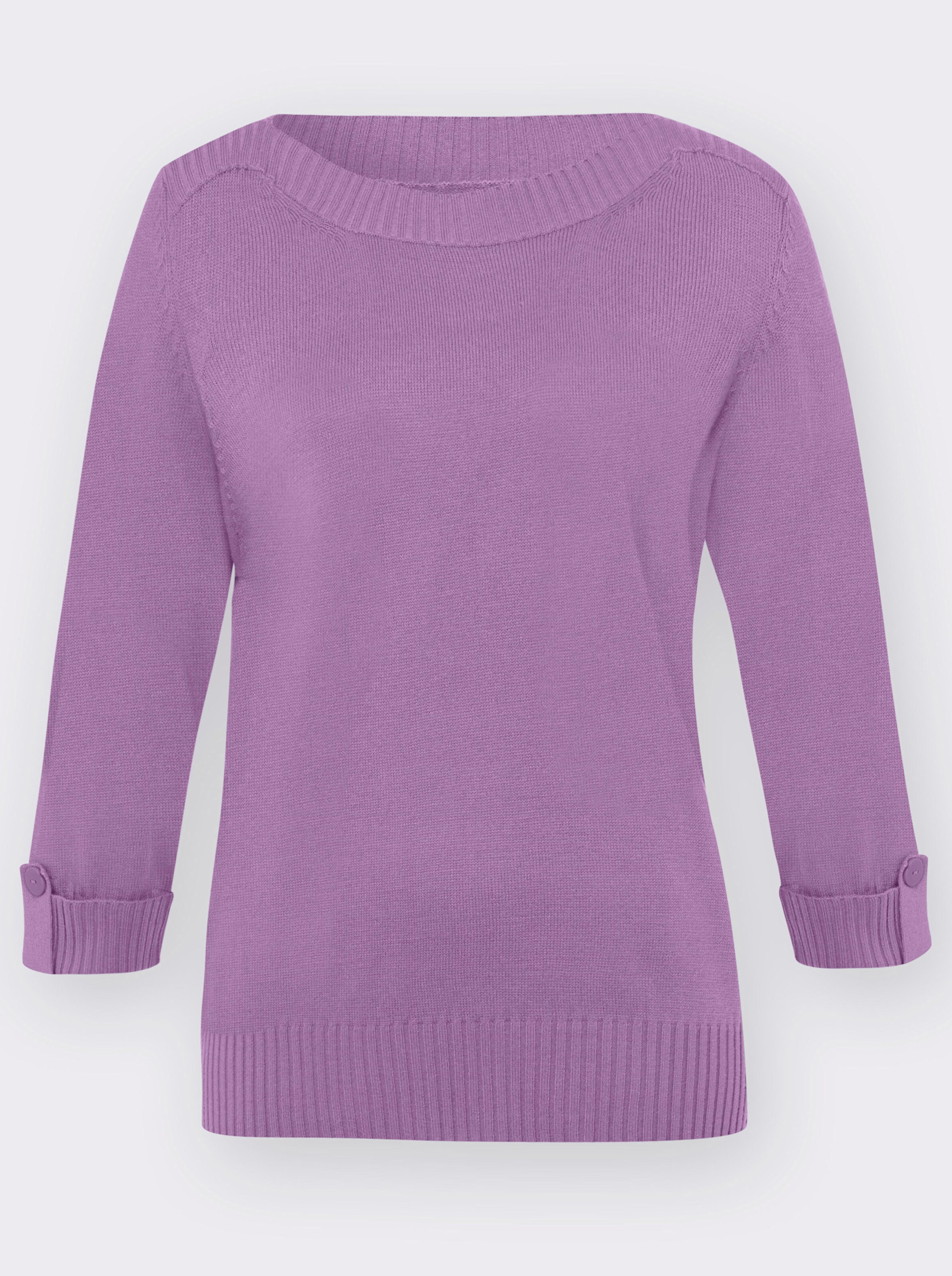 34 Arm-Pullover mit U-Boot-Ausschnitt