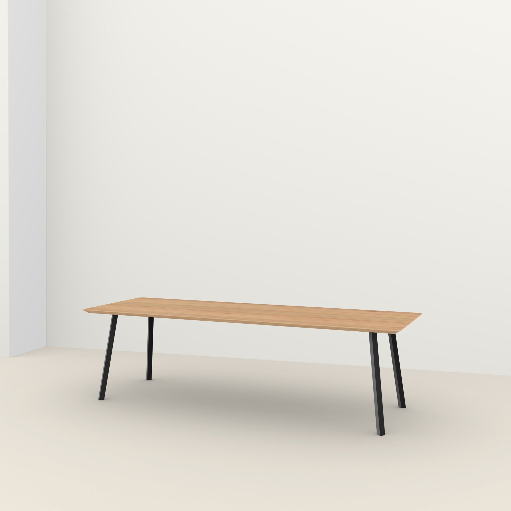 Studio HENK tafel New Classic Rechthoekig, zwart frame - Smart Collectie 160 x 90 cm | Eikenhout | Verjongde rand | Frame Zwart