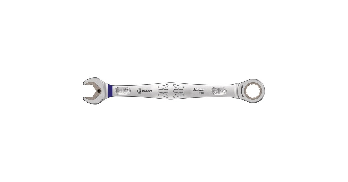 Wera9632 Magneetstrip 6000 Joker Imperial 1 steek-ringratelsleutelset moersleutel  (inch, 8‑delig)