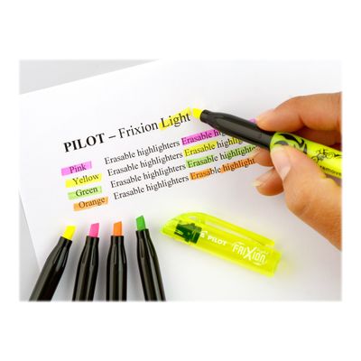 Pilot FriXion Light - Pack de 12 surligneurs effaçables - jaune