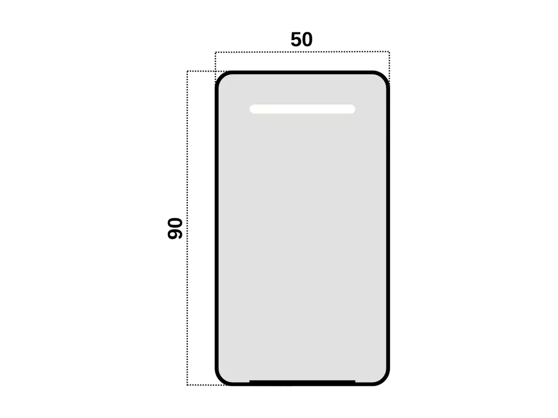 Miroir Salle de Bains Lumineux CONCEPT Anti-Buée et Éclairage Périmétral Triled Chargeur Induction Noir Mat 100x90cm LEDIMEX by SANIZÉO