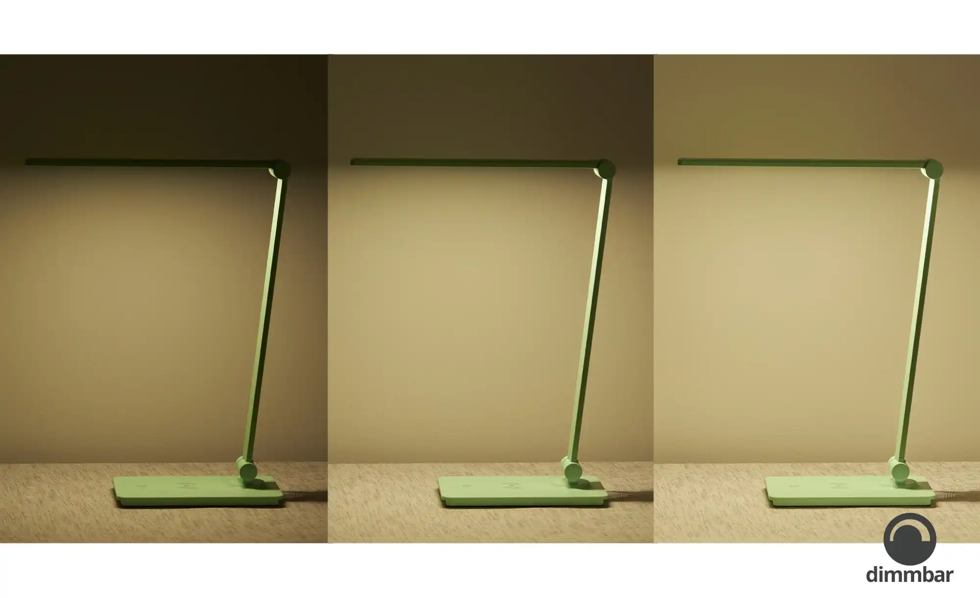 KHG LED-Tischleuchte, grün mit Qi-Charger