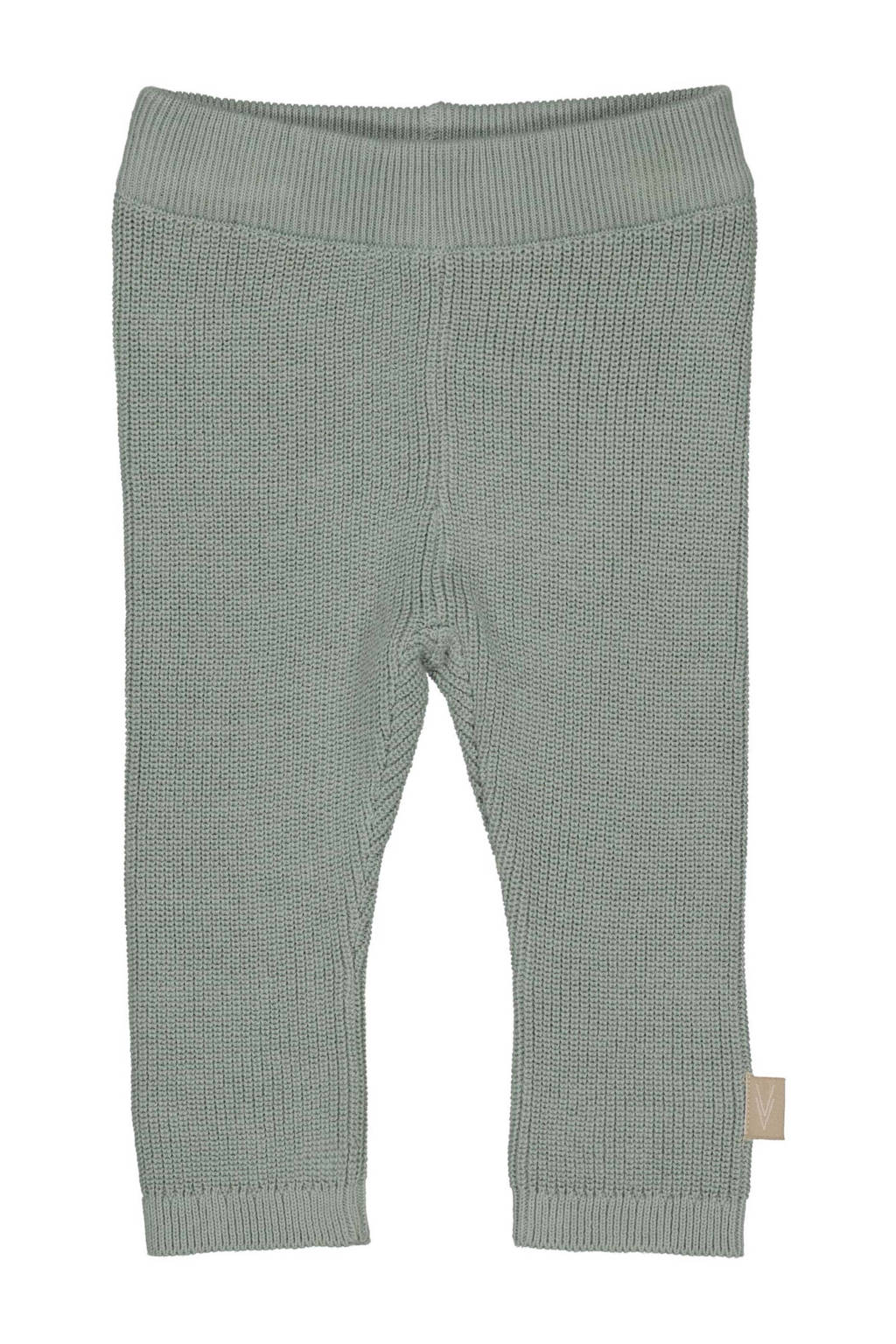 LEVV baby regular fit broek JEFF groengrijs