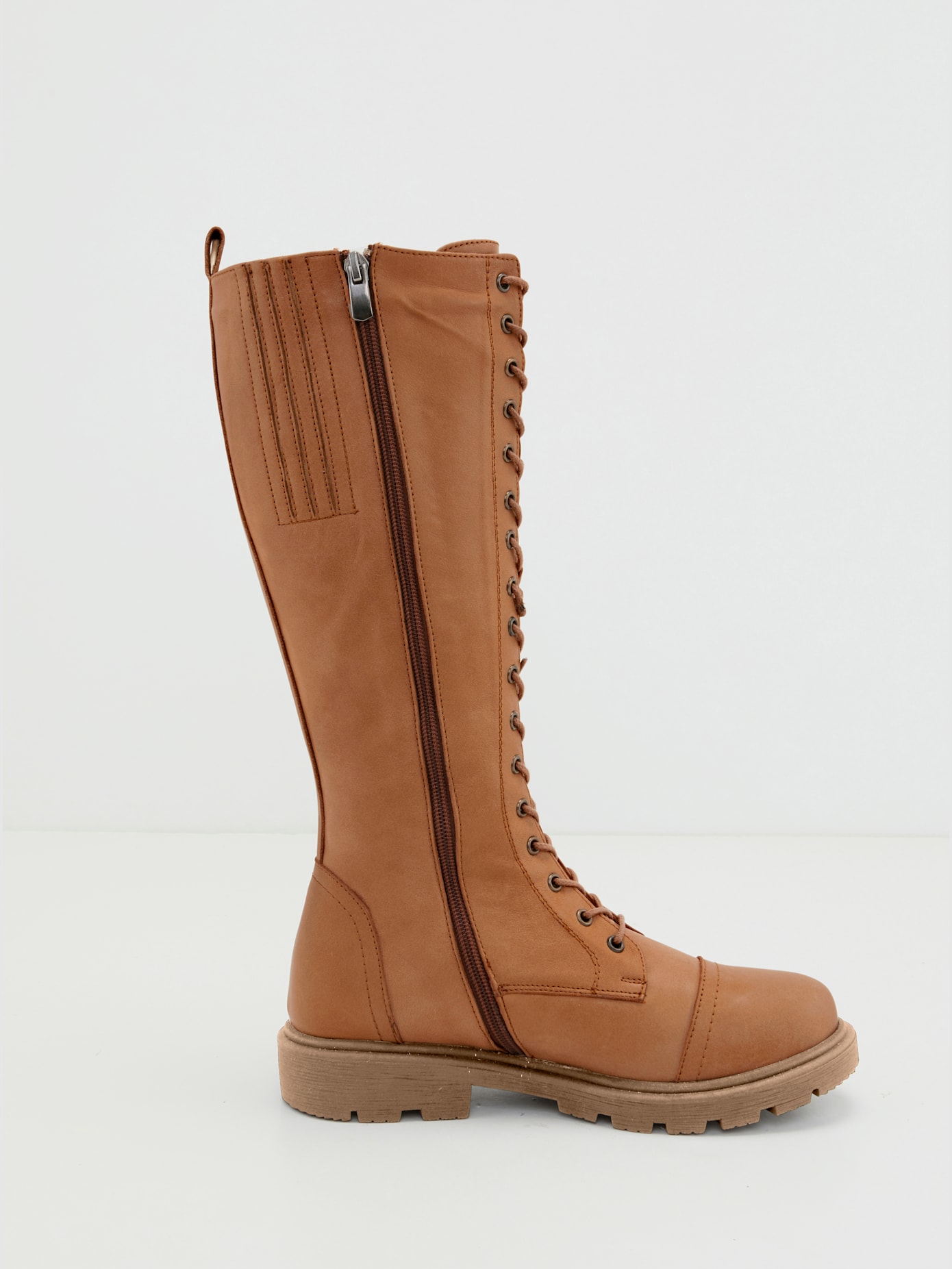 Bottes à lacets cuir nappa de vache