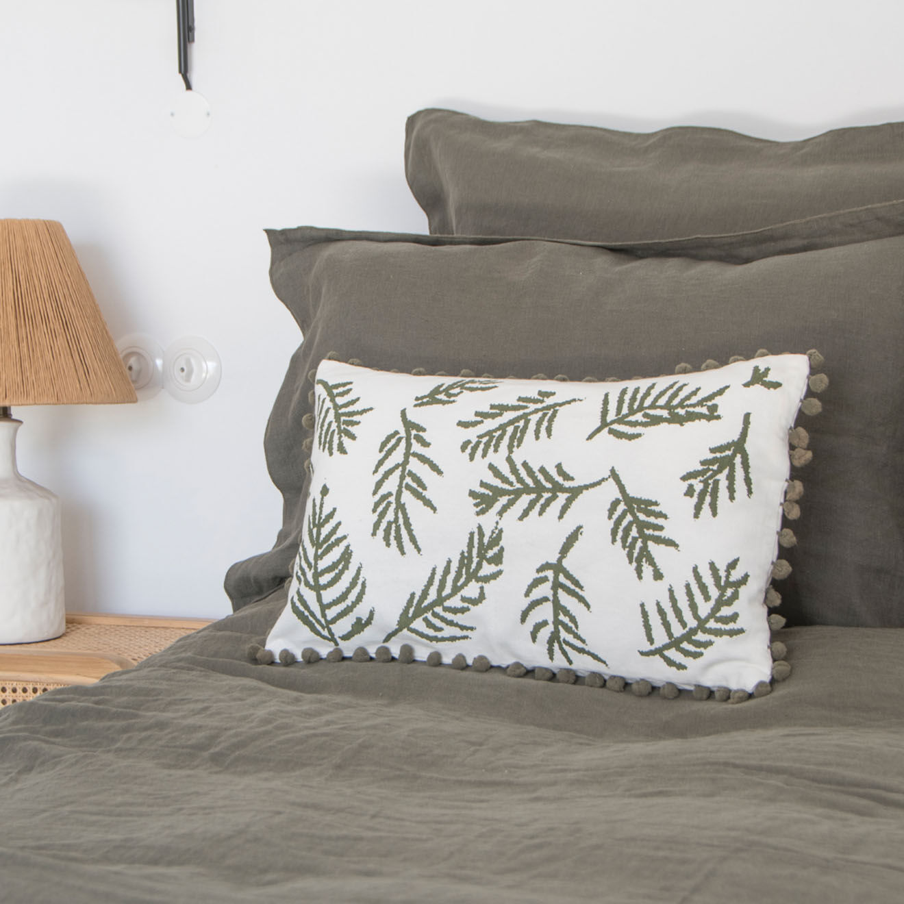 Febronie Home Drap housse 100% Lin Hortense kaki