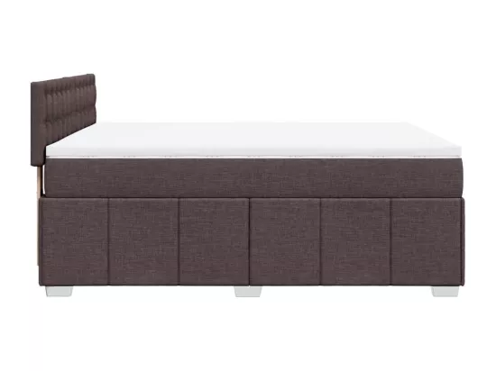 Sommier à lattes de lit avec matelas Marron foncé 160x200 cm