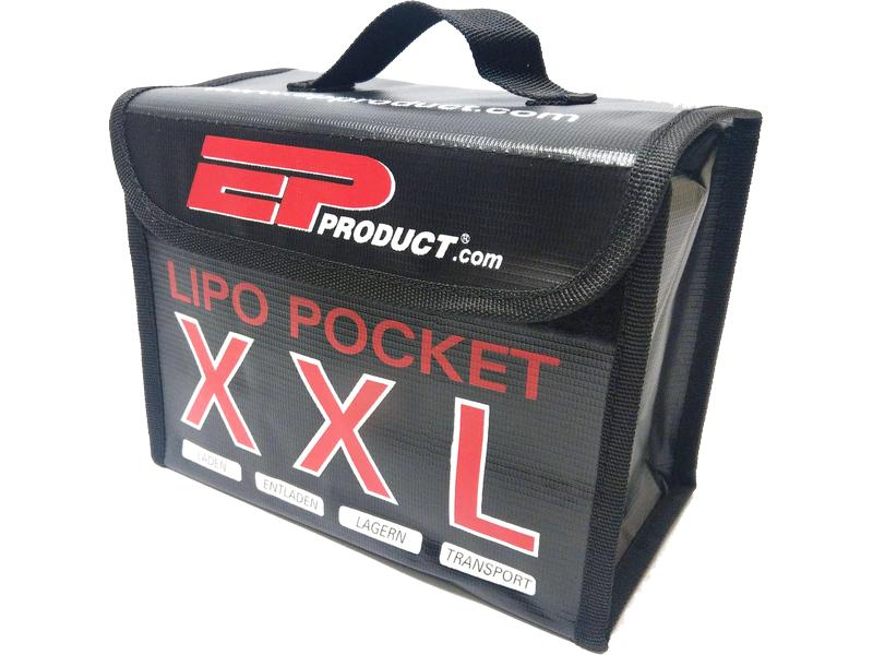 EP LiPo-Tasche XXL 215 x 155 x 115 mm Für sicheres Transportieren, Laden und Lagern von LiPo Akkus
