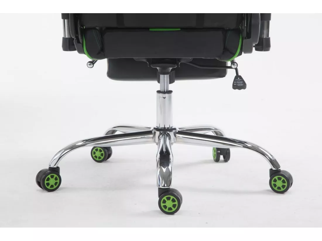 Chaise de bureau - Similicuir - Noir / Vert - Limit