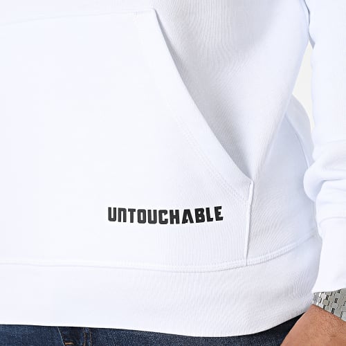 Sweat Capuche Skull Blanc Noir