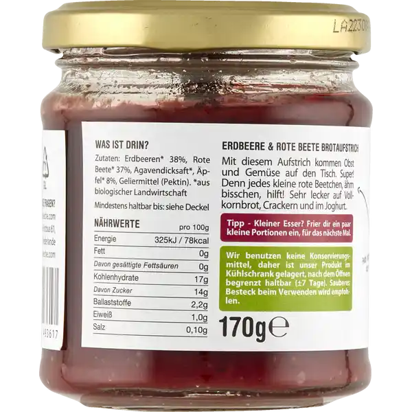 Bio Brotaufstrich Erdbeere & Rote Beete