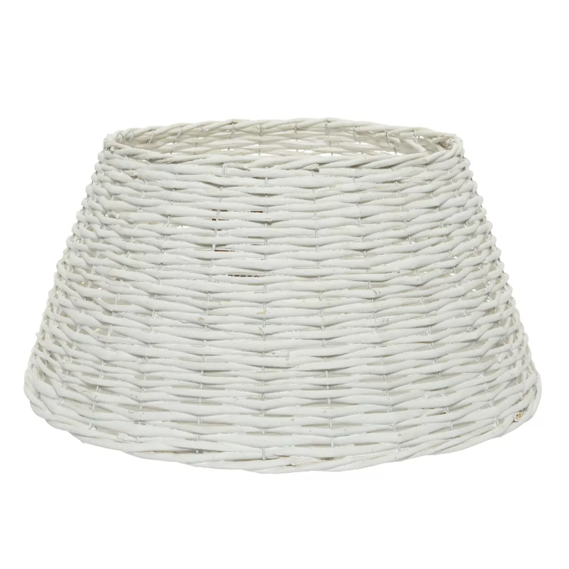 Cache pied de sapin en osier (D70 cm) Saule tressé Blanc