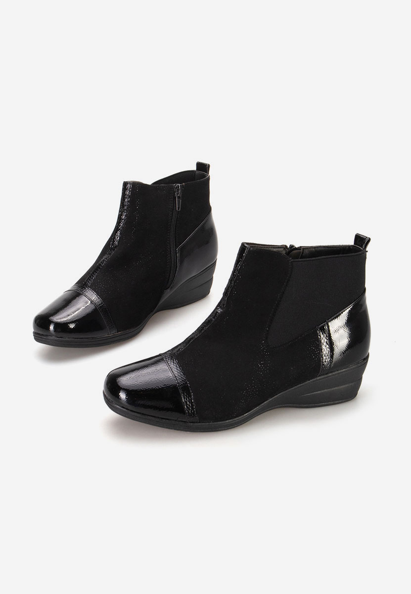 Bottines compensées noires Aversa