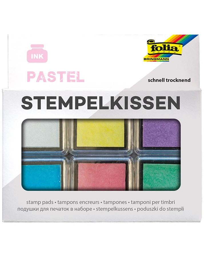 Stempelkissen-Set PASTELL 6-teilig in bunt