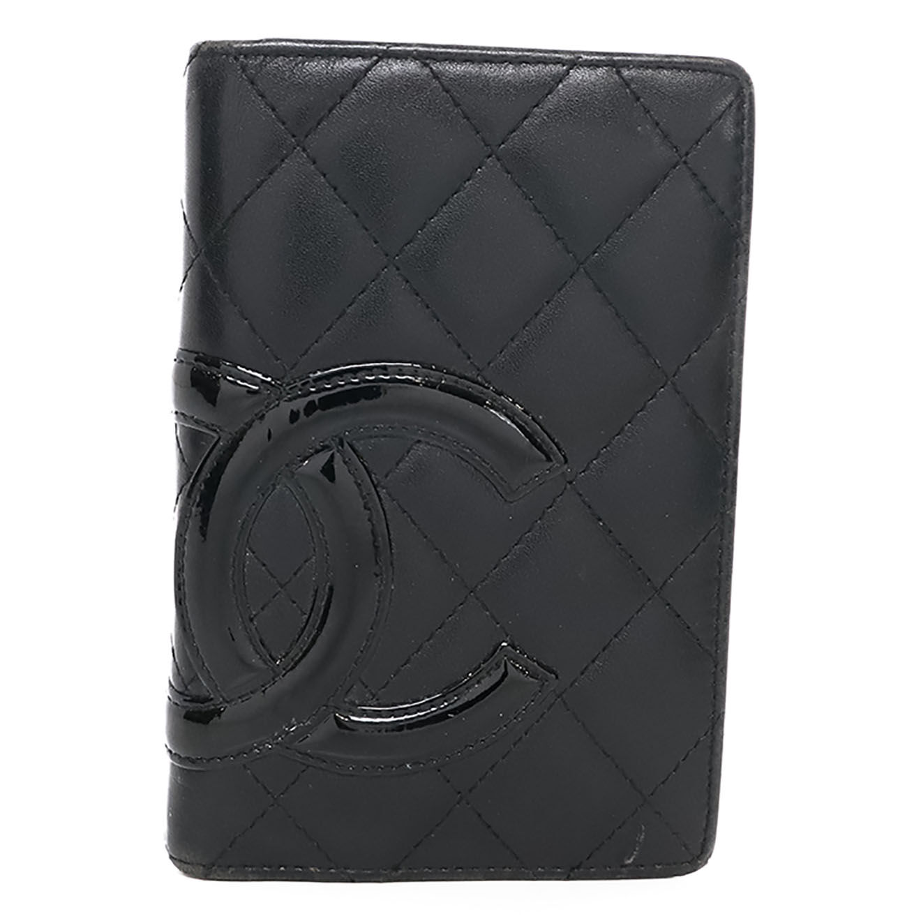 Chanel Porte-agenda en Cuir matelassé noir - Très bon état - 9x1 cm