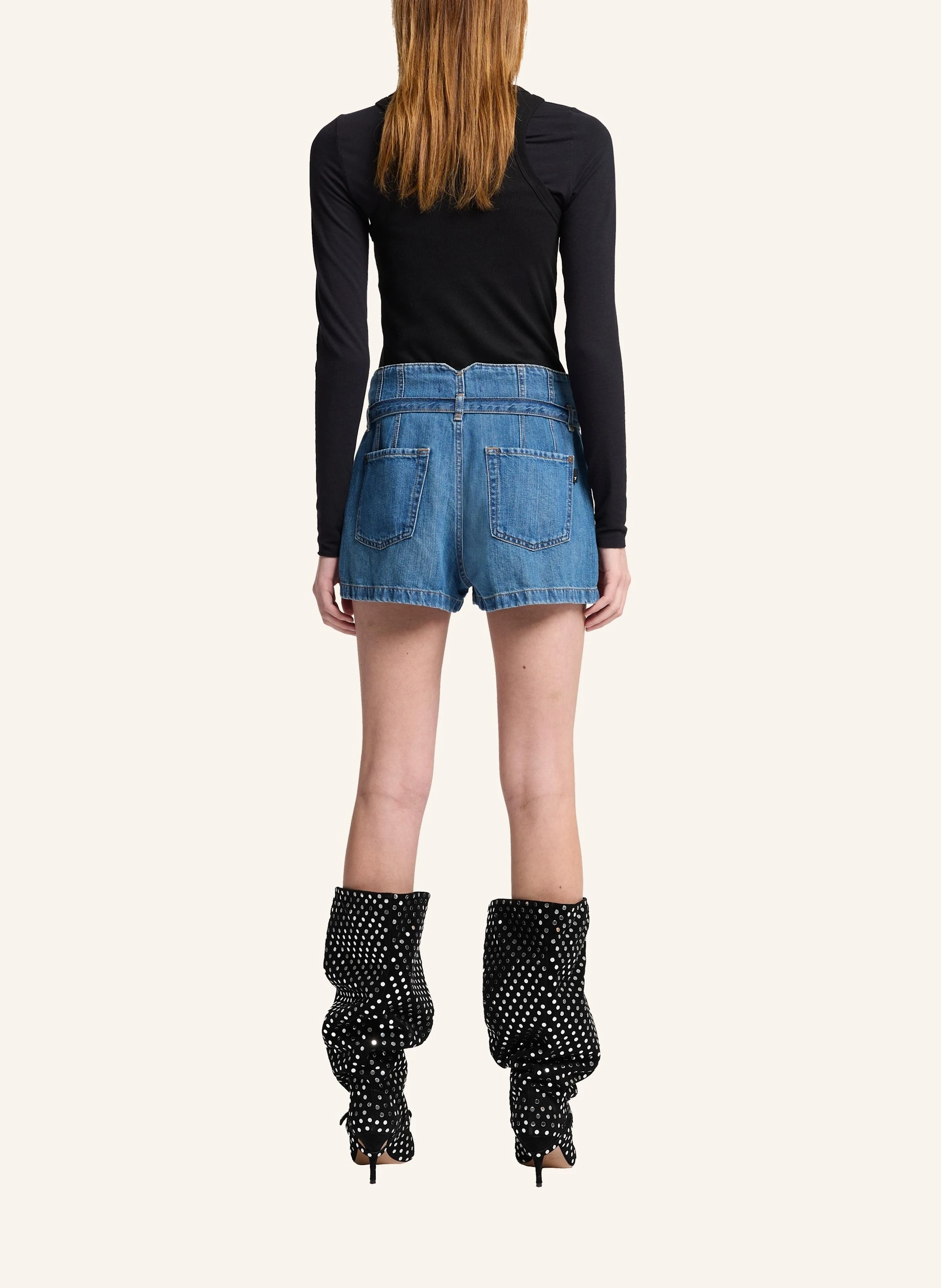 7 for all mankind BELTED Denim Shorts