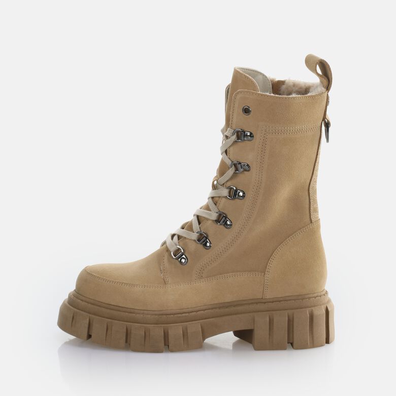 Scape Laceup HI Warm Bottines, crème