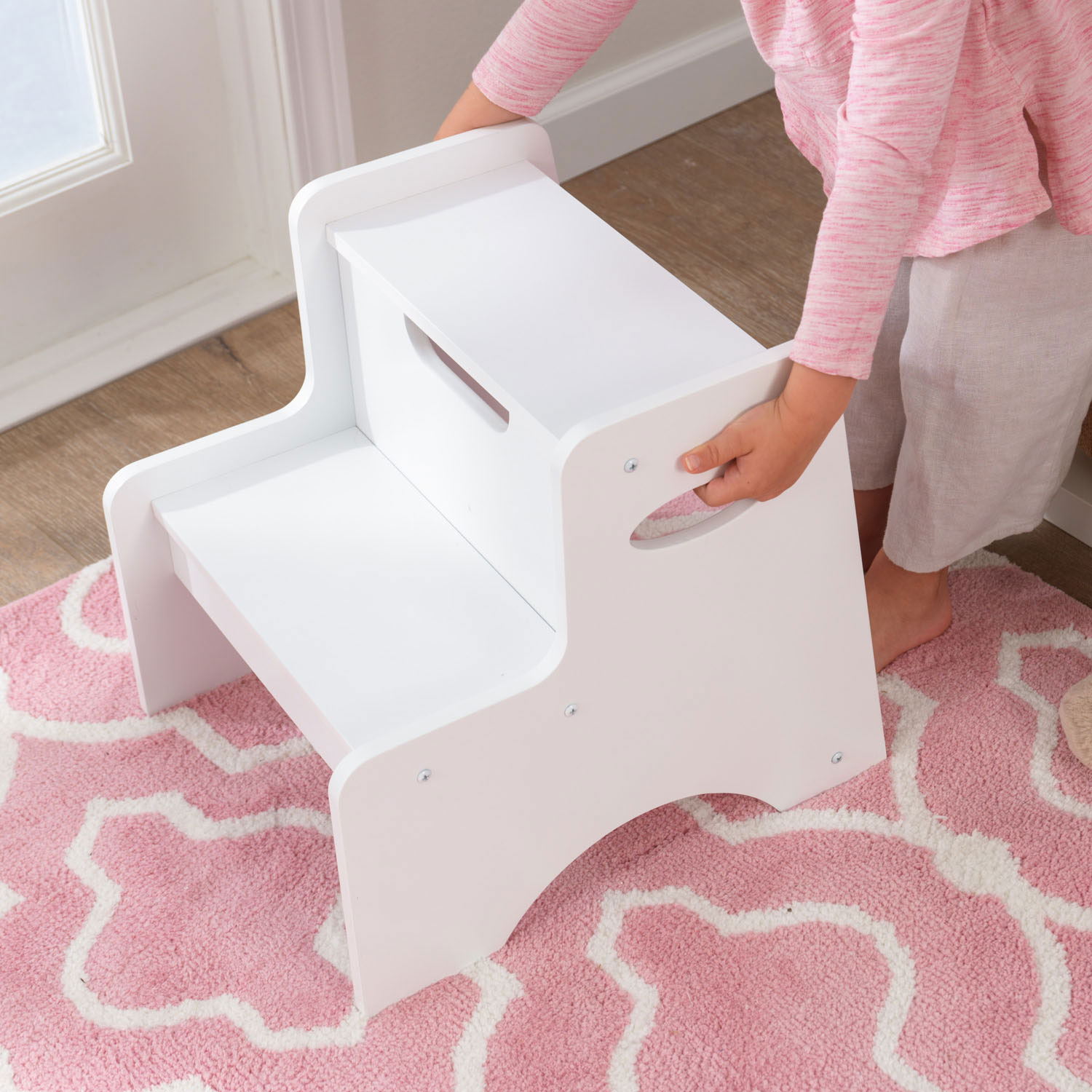 KidKraft Houten Opstapje met Bergruimte Wit