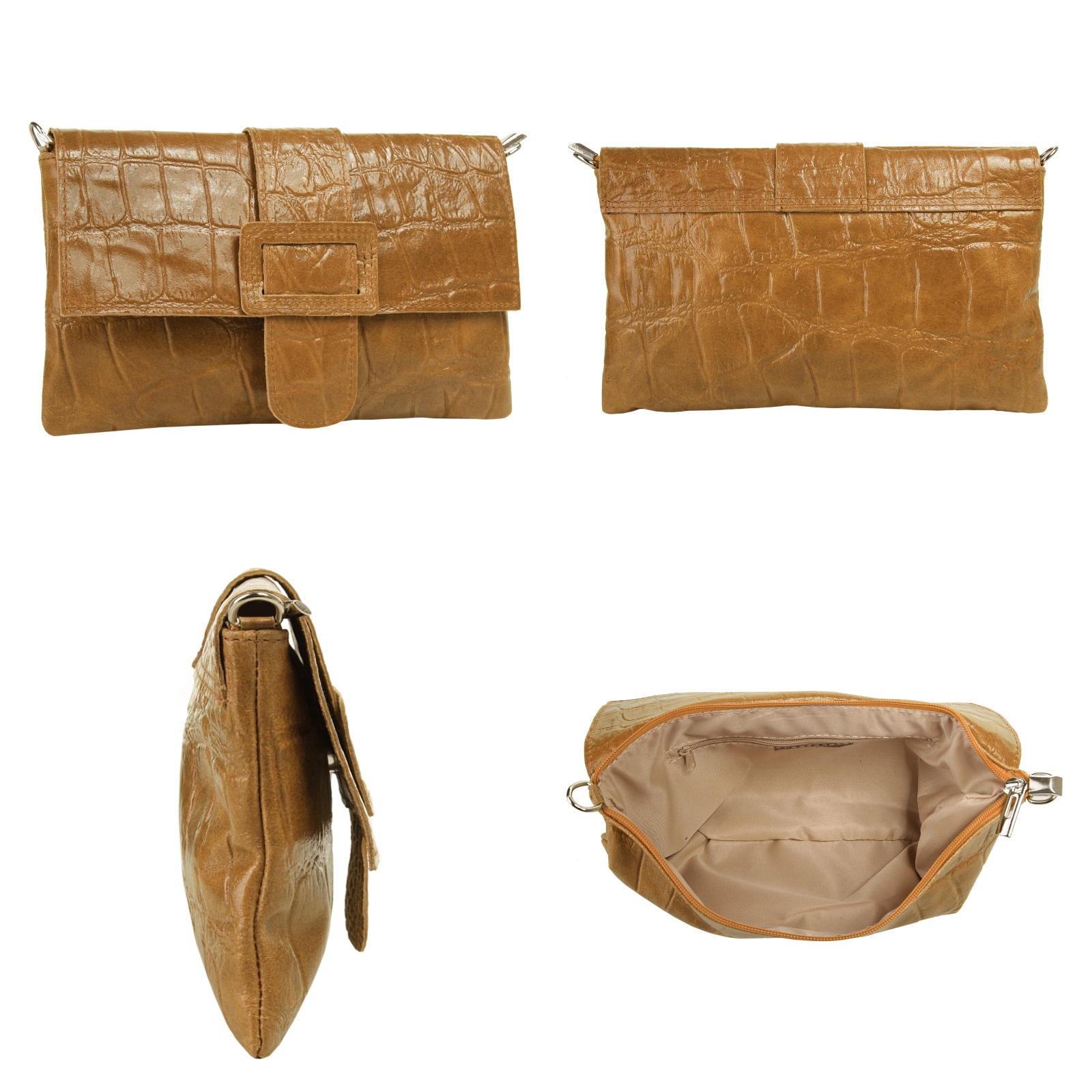 Cluty Abendtasche echt Leder, Made in Italy