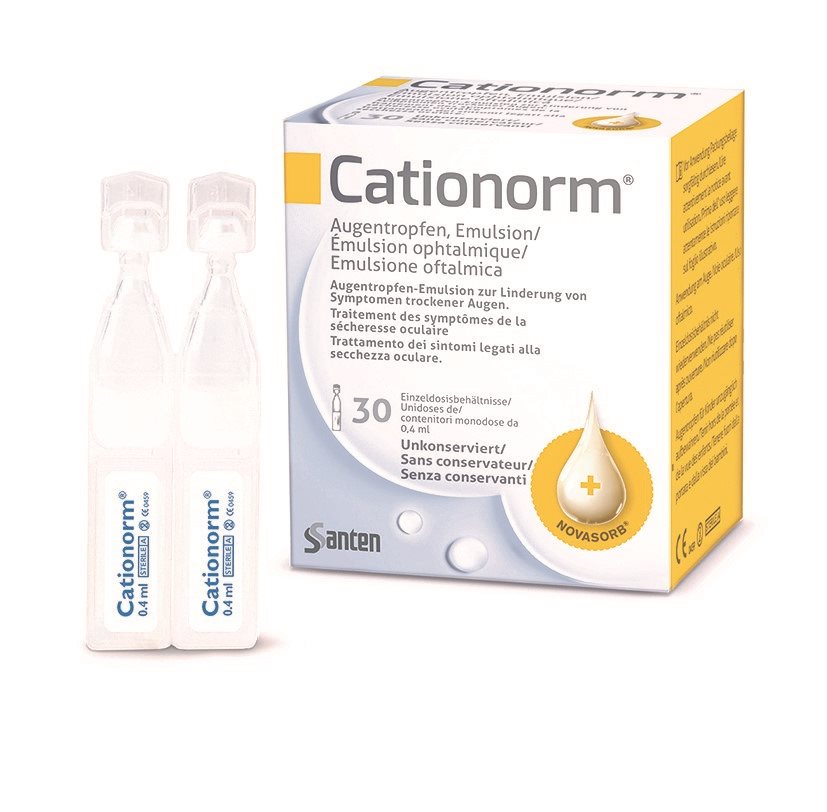 CATIONORM Augentropfen-Emulsion UD Gtt Opht Monodos 0.4 ml