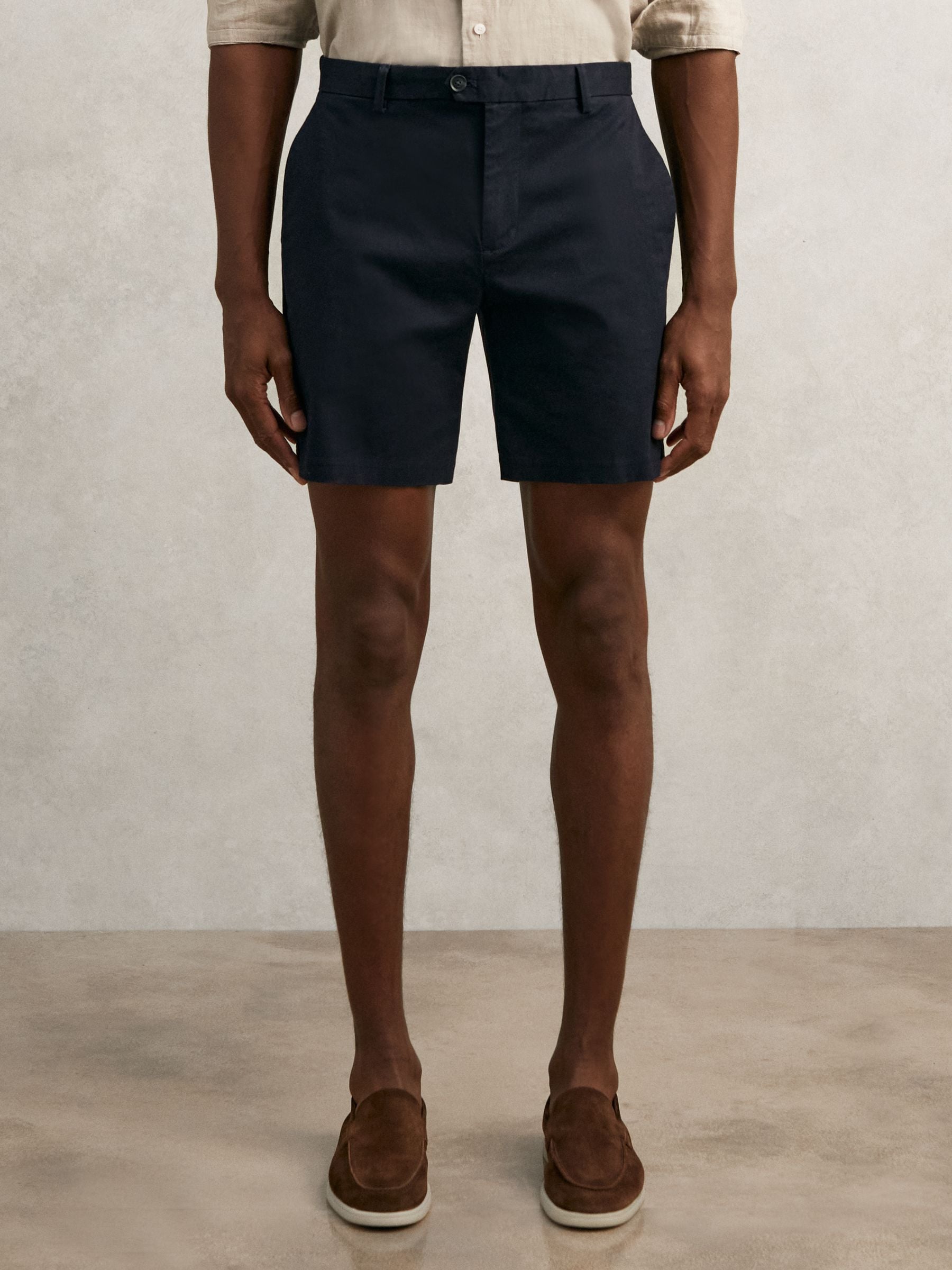 Marineblauw - Reiss - Wicket S - Casual korte chinoshort