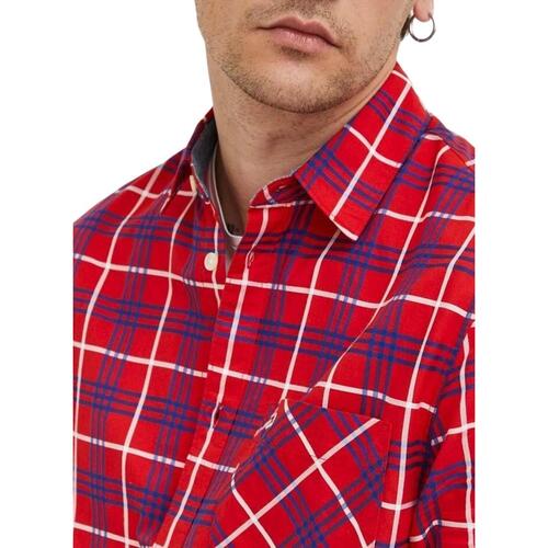 Tommy Jeans - TJM CLSC SMALL CHECK SHIRT Rojo