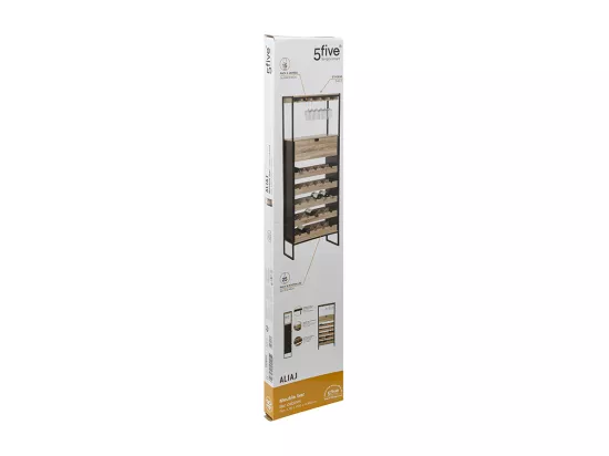 Meuble de Bar Range Bouteilles et Porte Verres H 160 cn