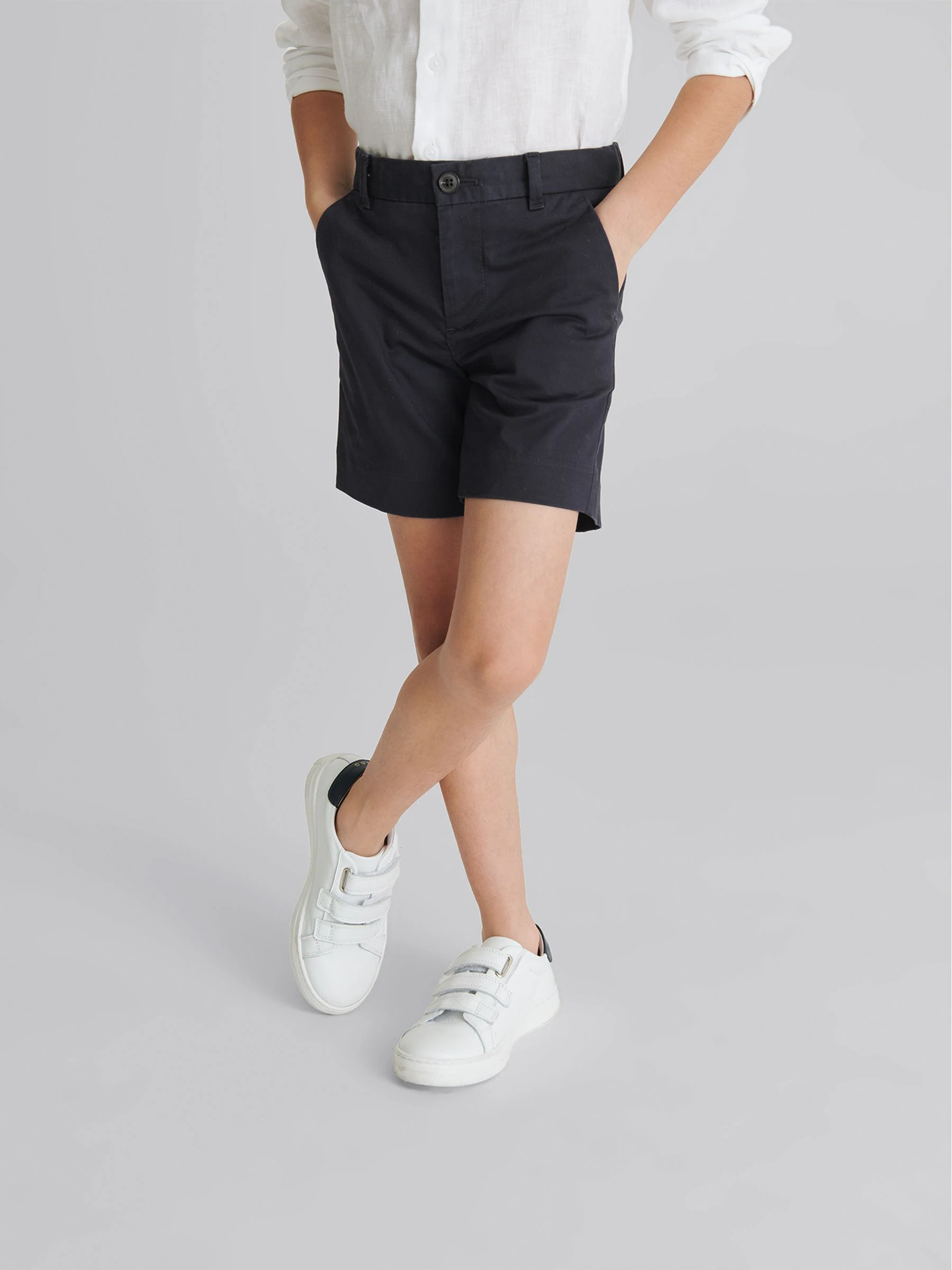 Marineblauw - REISS casual bermuda Wicket