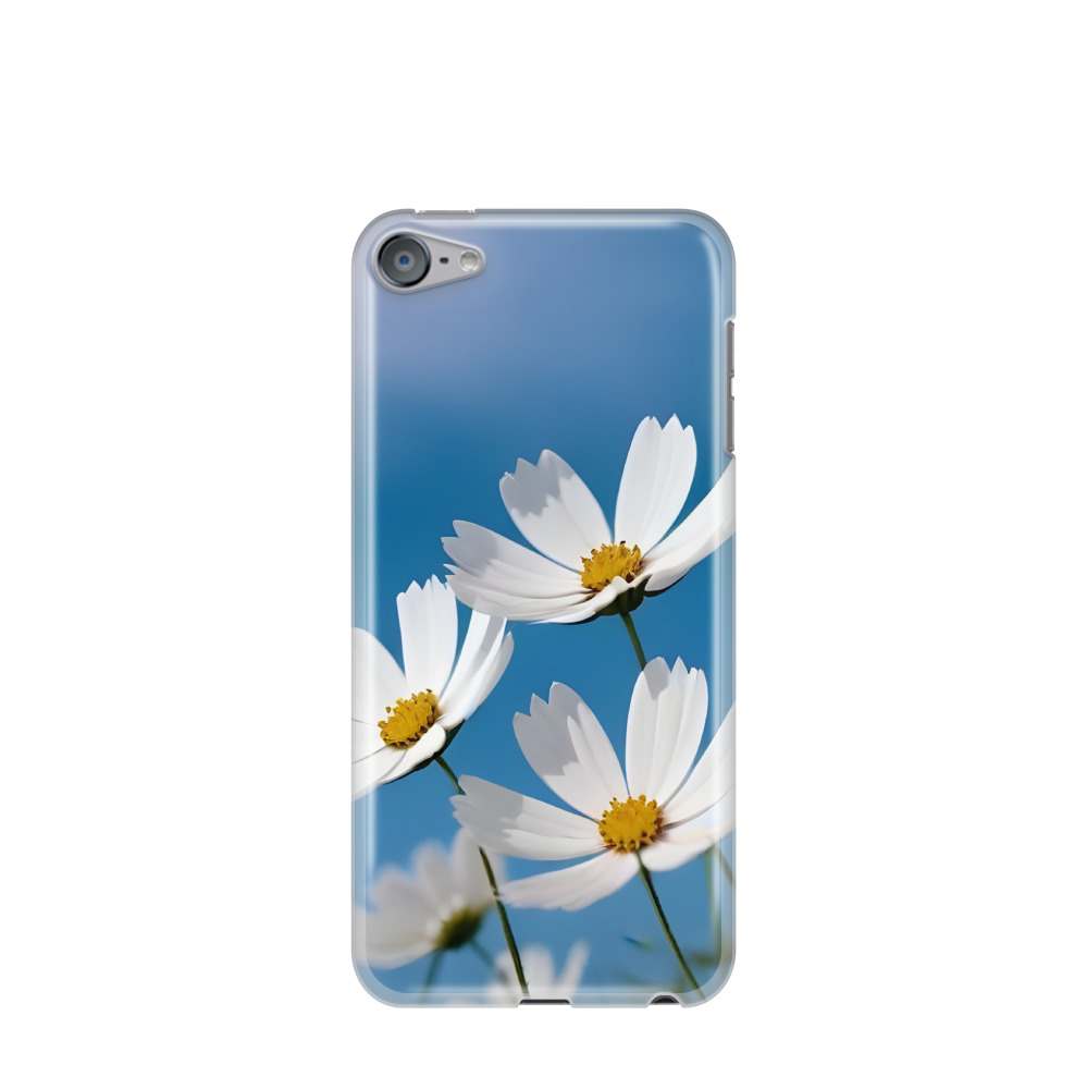 iPod Touch 7G Gummi Hülle Himmelsblüten - Blau