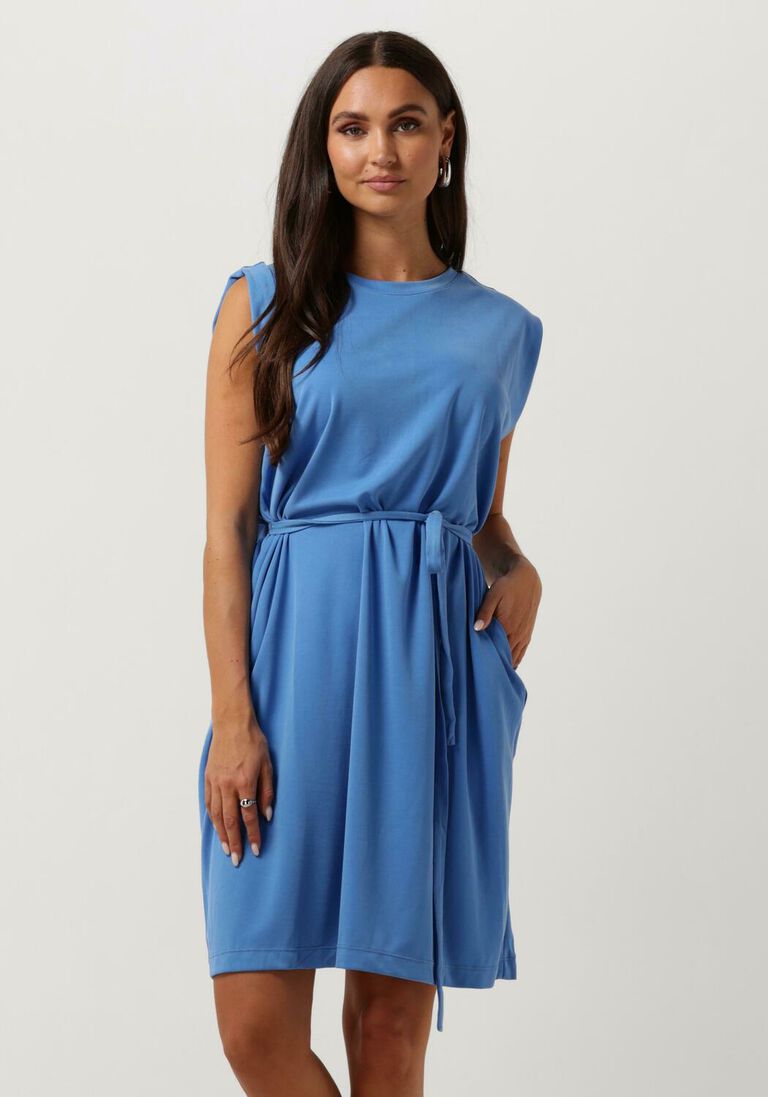 MSCH COPENHAGEN blauwe msch copenhagen midi jurk mschjuniper lynette sl dress