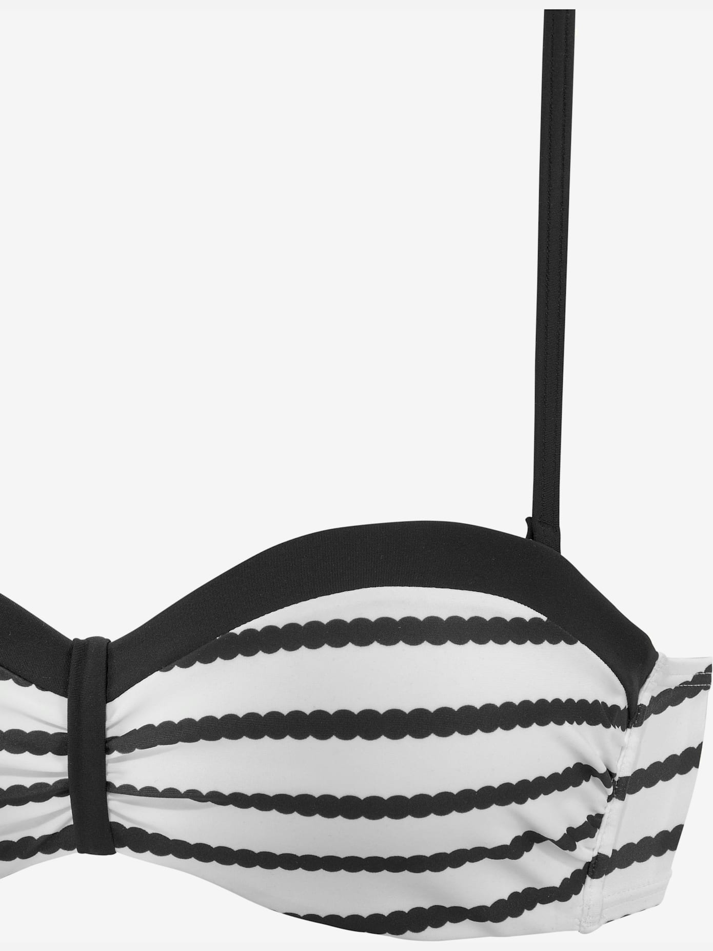 Maillot de bain bandeau à armatures rayures tendance