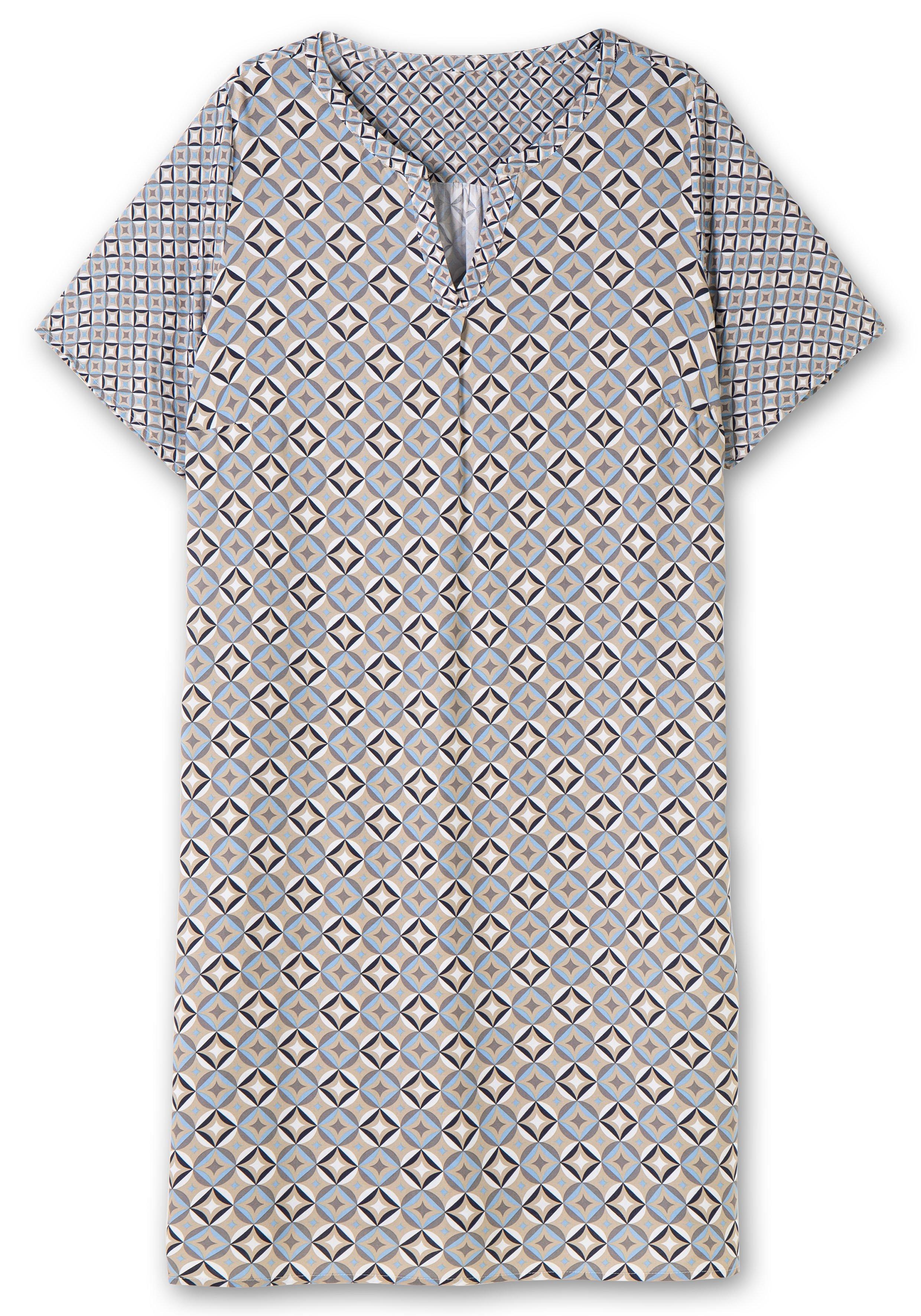 Kleid mit Grafikprint und Tunika-Ausschnitt