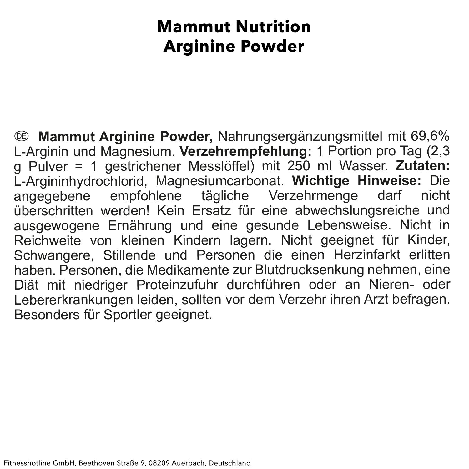 Mammut L-Arginin
