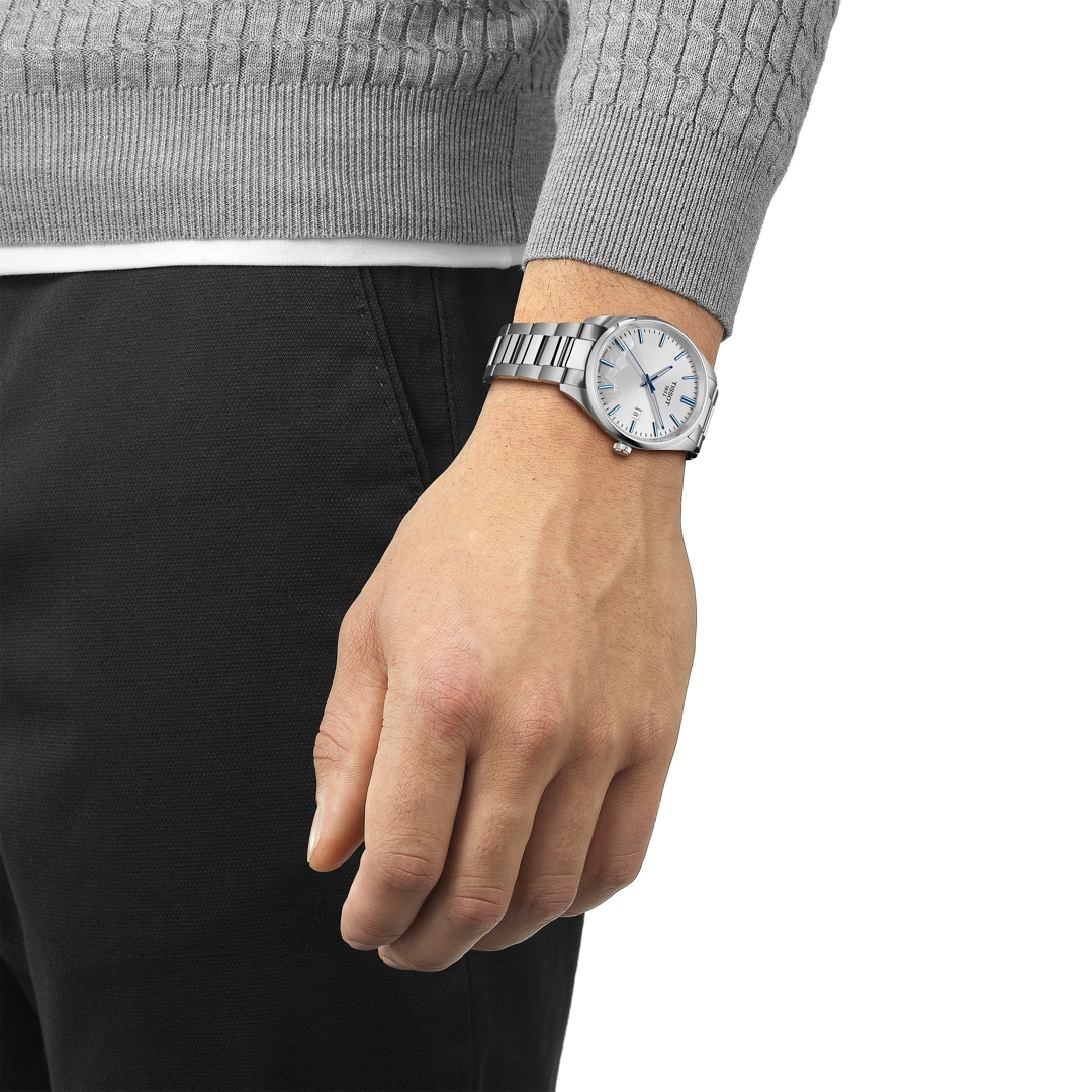 Tissot PR 100 Jungfraubahn Quartz 40mm Silbrig