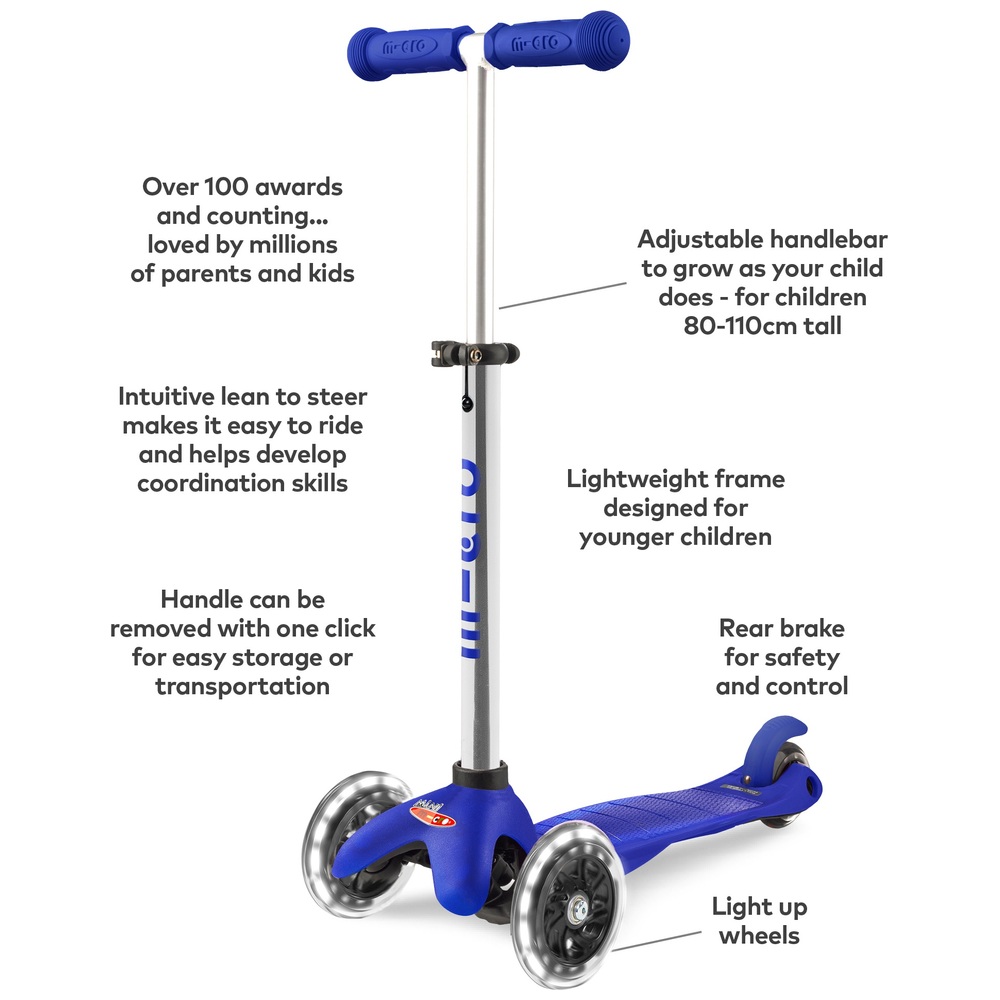 Mini Micro Plus Roller mit blauer LED-Beleuchtung