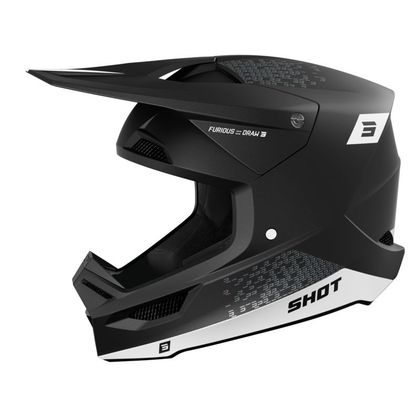 Casque cross Shot FURIOUS - DRAW 2025 - Blanc