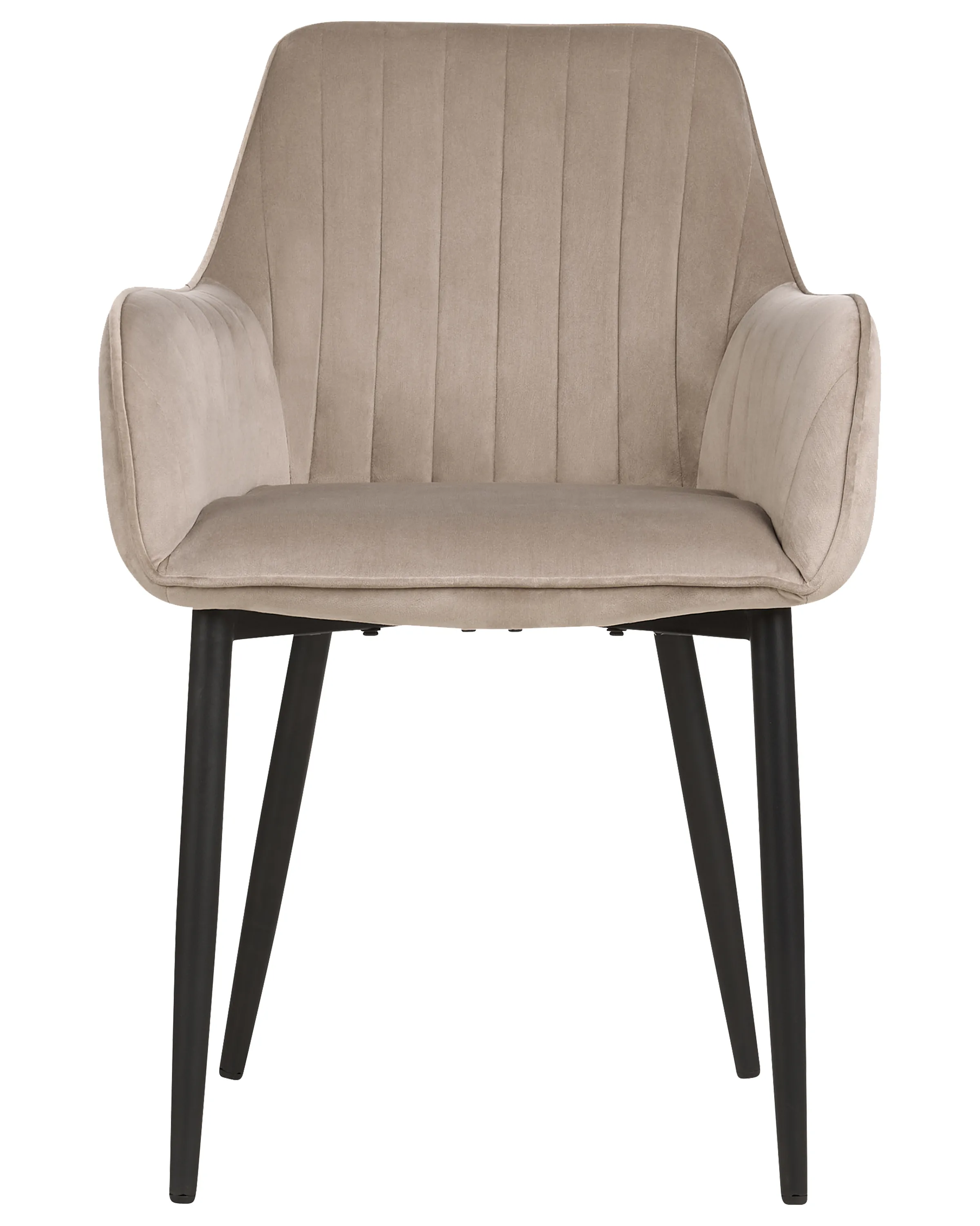 Set van 2 eetkamerstoelen WELLSTON Fluweel Taupe