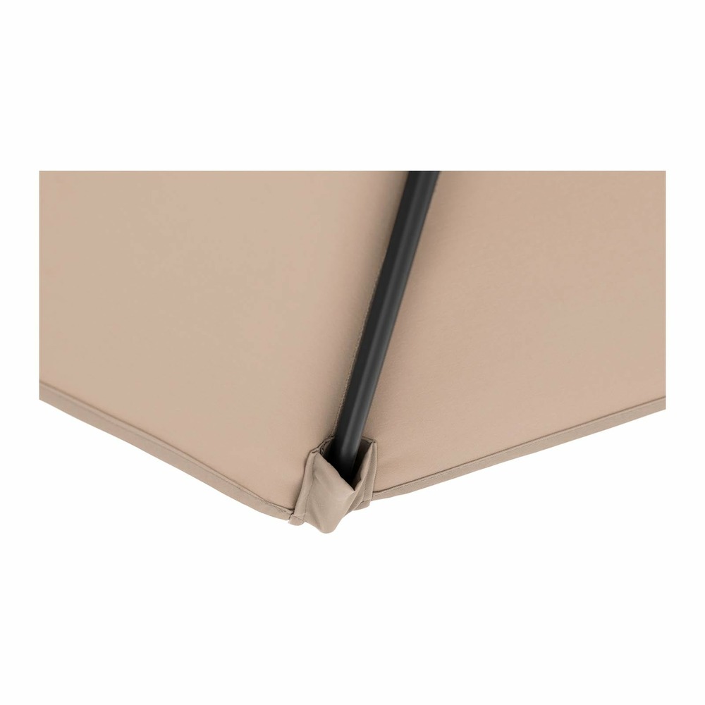 Parasol déporté rond diamètre 300 cm inclinable et pivotant crème