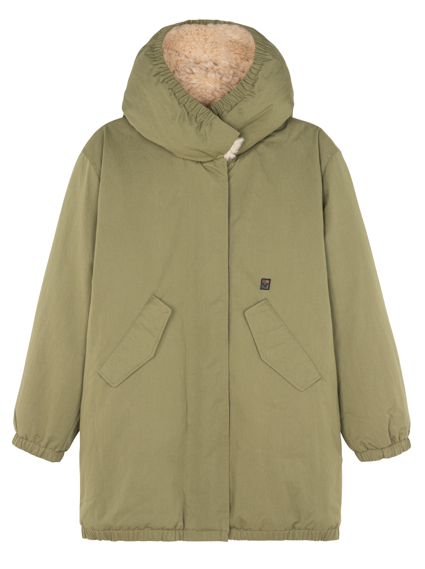 HARBOUR - Parka à capuche en coton mélangé| Kaki