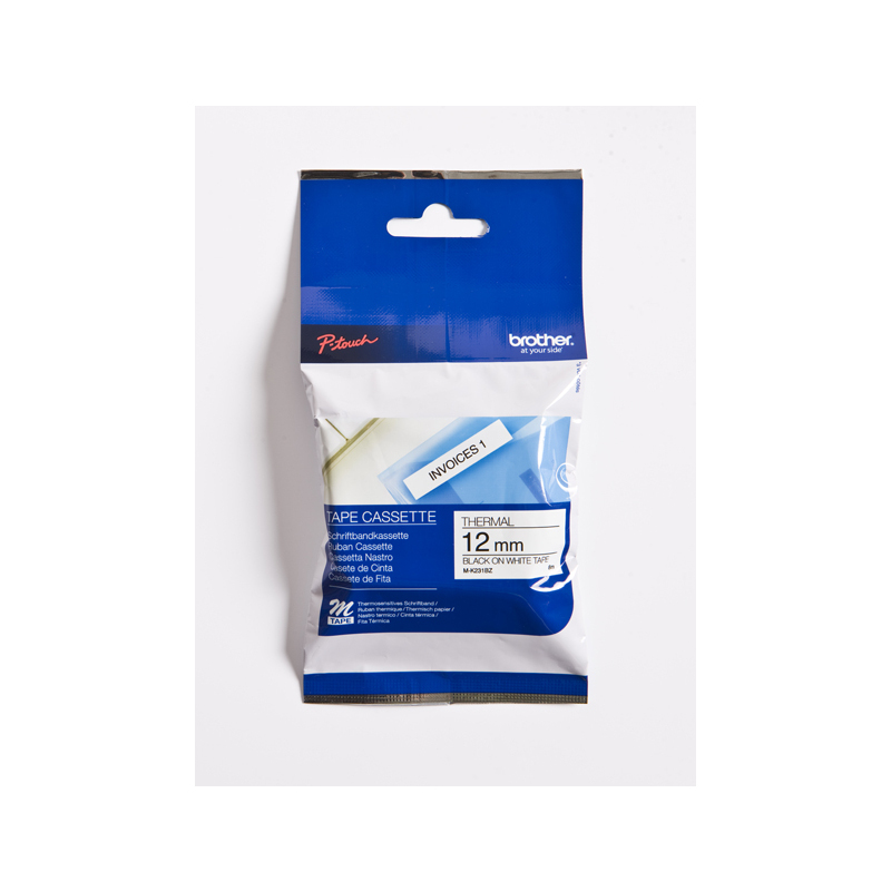 Brother P-Touch Band MK-231BZ, 12 mm, schwarz auf weiss
