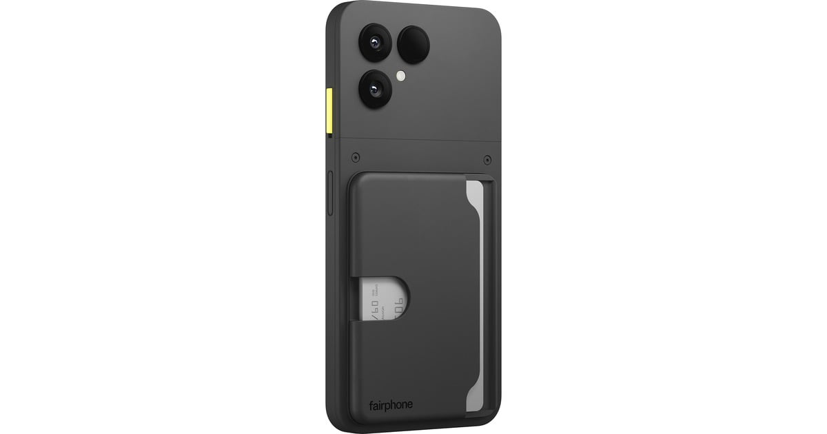 Fairphone(Gen. 6) Pashouder kaarthouder  (Zwart)