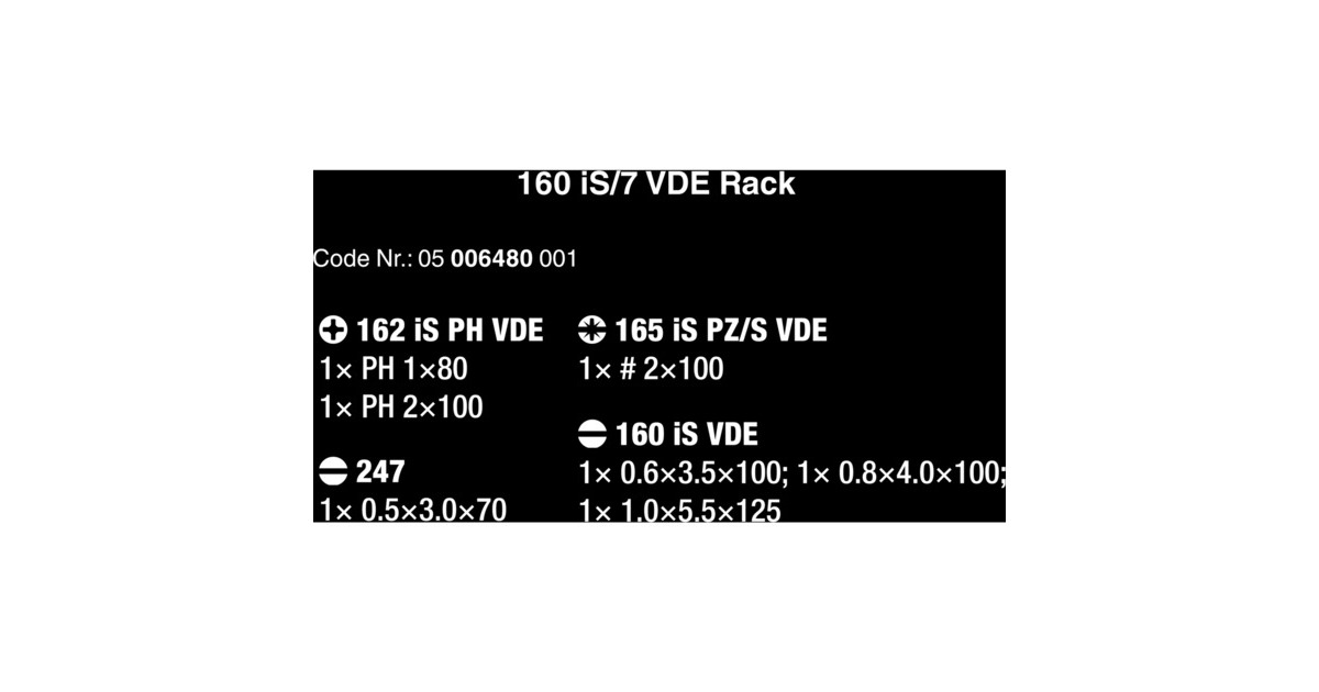 Wera160 iS/7 Schroevendraaierset Kraftform Plus Serie 100   (Rood/geel, eenpolige fasetester, houder, 7‑delig)